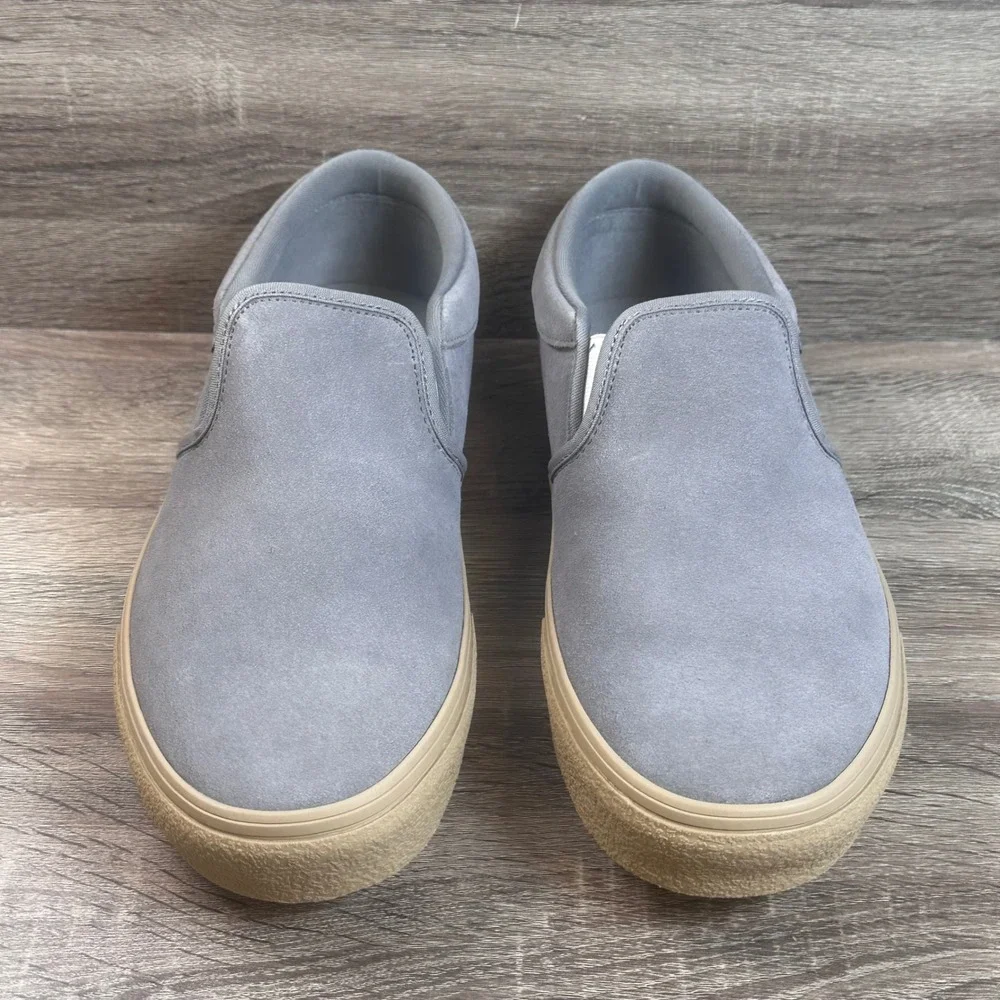 Vans Asher Slip On Shoes Men 13 Crepe Frost Gray Gum Sole Sneaker Streetwear NEW